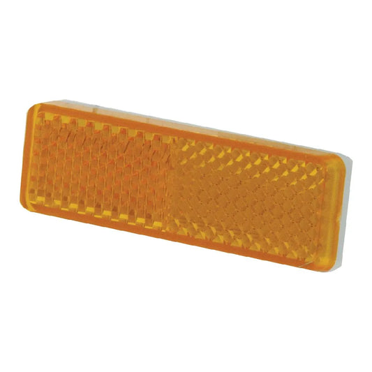 PKT 1 AMBER REFLEX REFLECTOR SELF ADHESVE MOUNTING BASE
