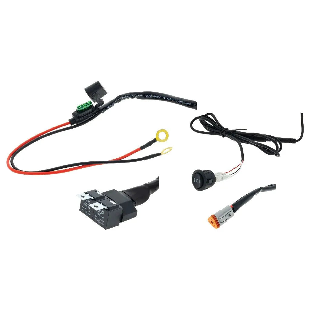 H/DTY 12V 40amp WIRING HARNESS T/S DUAL COLOUR LIGHTBARS