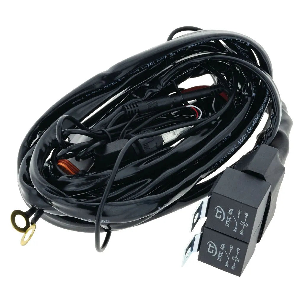 H/DTY 12V 40amp WIRING HARNESS T/S DUAL COLOUR LIGHTBARS