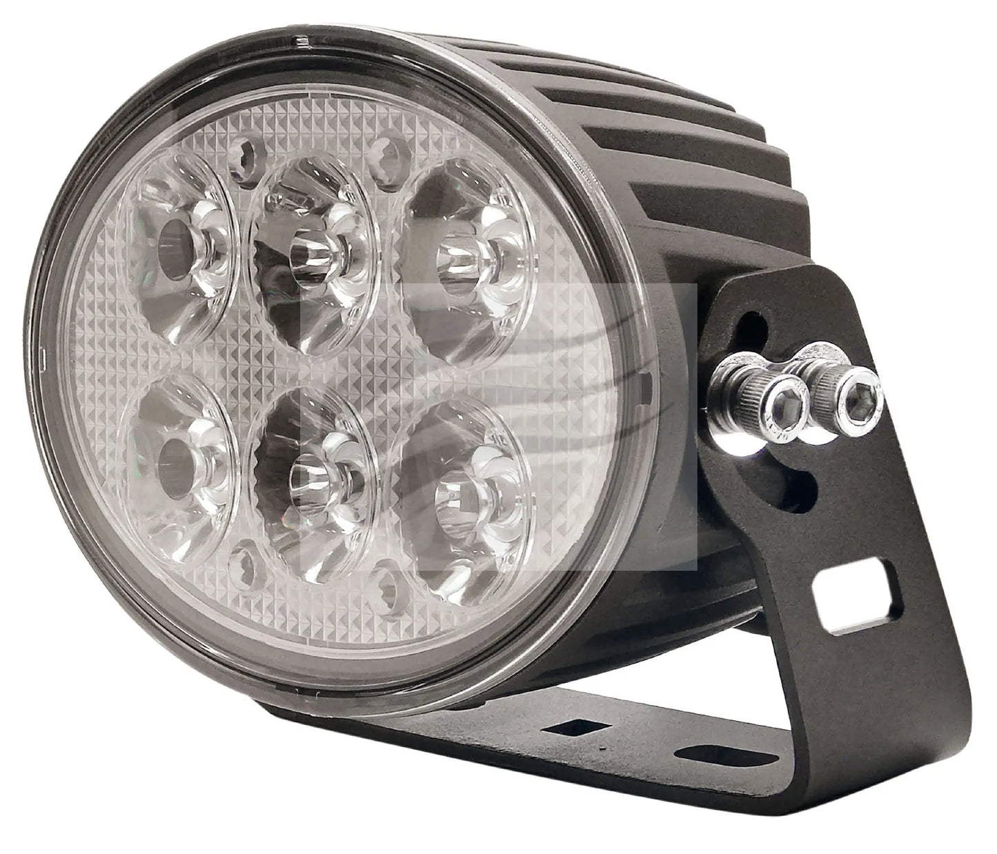 LED OVAL WORKLAMP SPOT BEAM 10- 60V 60W 6 LED's BLACK HSNG