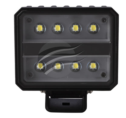 LED RECTGL WORKLAMP FLOOD BEAM 80 Deg 9-36V 40W 8 LEDs BLK