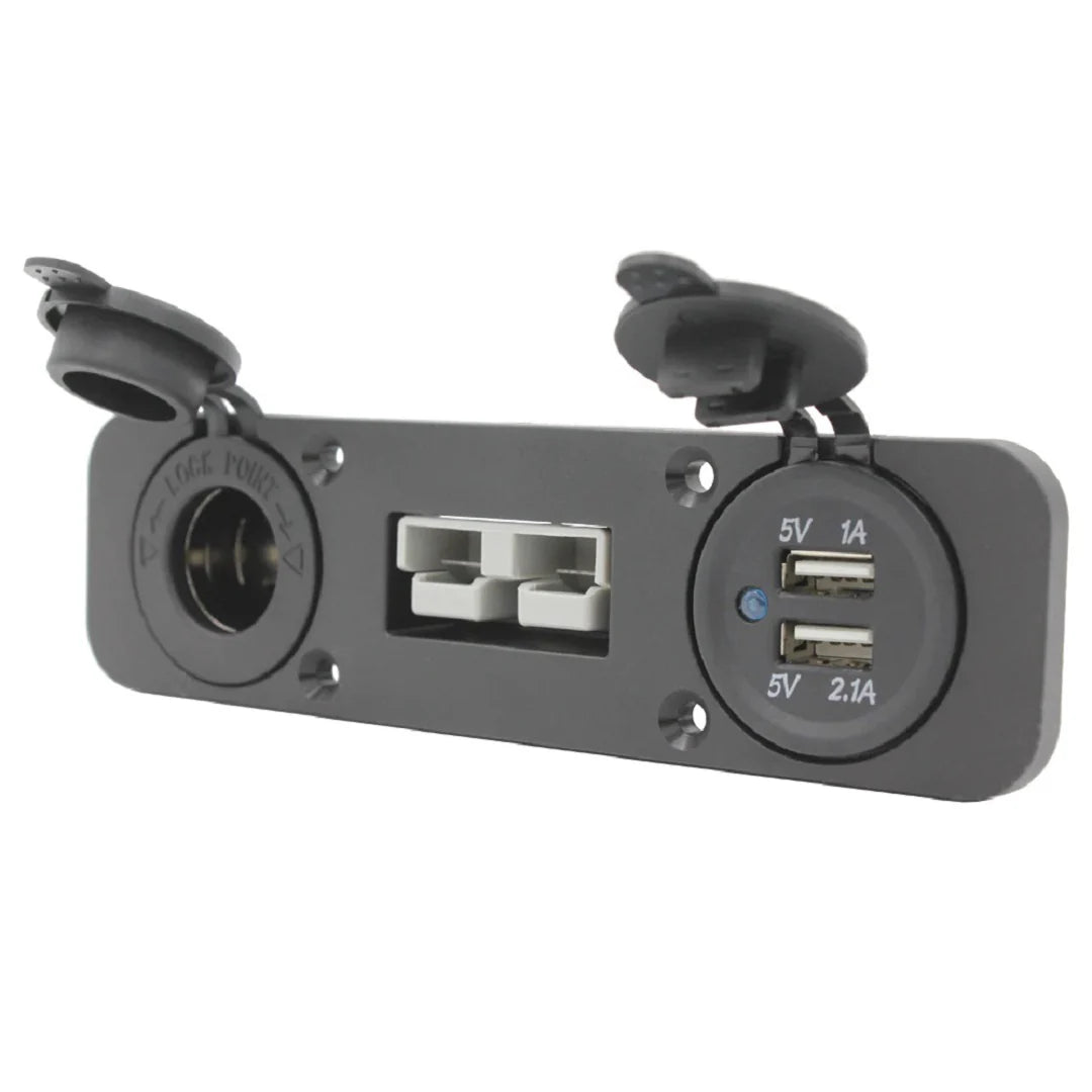 Anderson 12v Accessory Socket & Dual USB Panel 50Amp