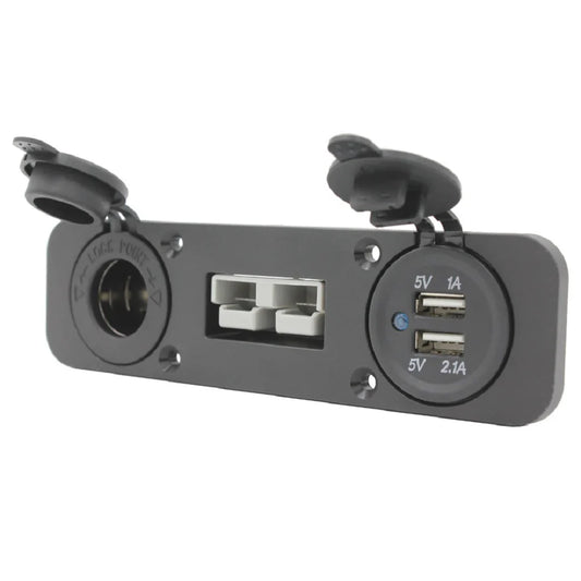 Anderson 12v Accessory Socket & Dual USB Panel 50Amp