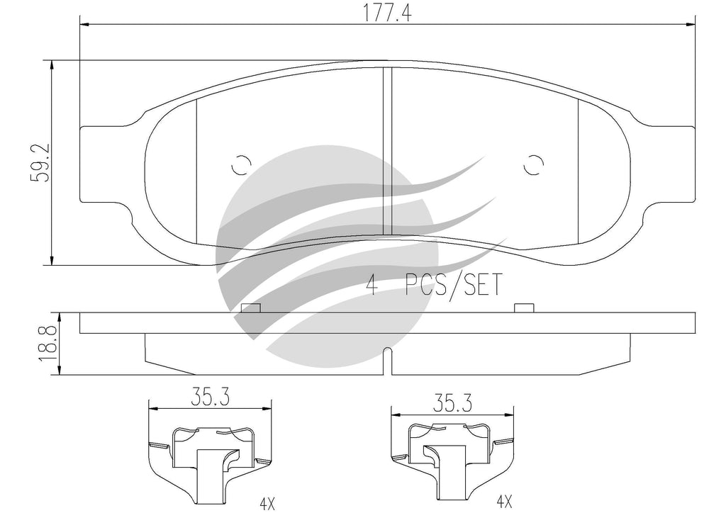 BREMBO BRAKE PAD - REAR