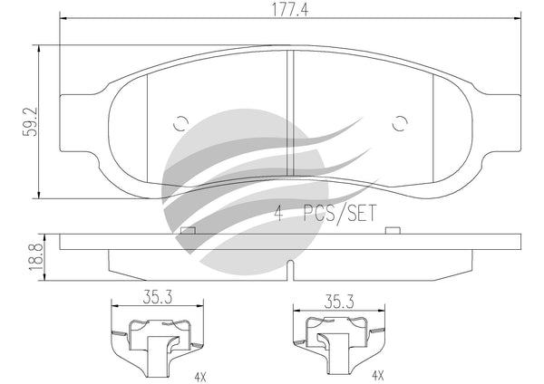 BREMBO BRAKE PAD - REAR