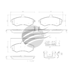 BREMBO BRAKE PAD - FRONT DAEWOO