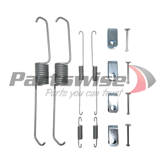 PW20090 Drum Brake Hardware Kit Suits 295mm drum. Axle kit contains all parts except adjusters and arms