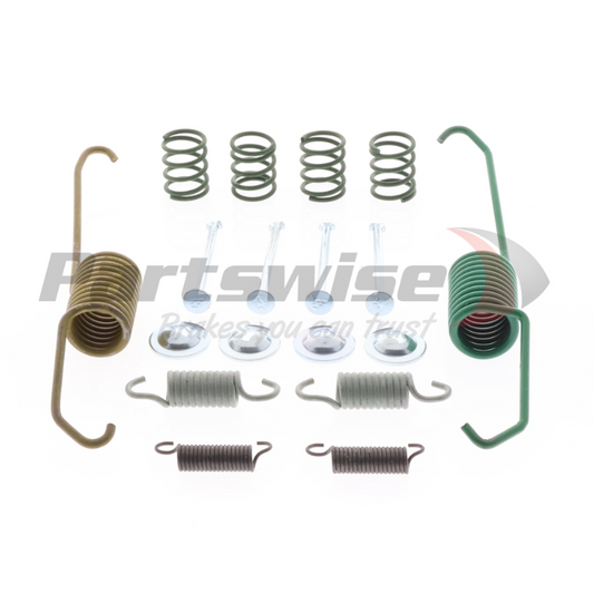 PW20130 Drum Brake Hardware Kit Suits N1714 brake shoe. Axle kit without adjusters.