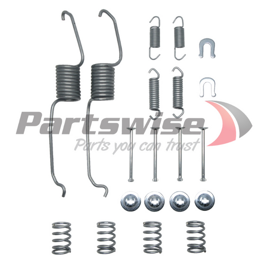 PW21503 Drum Brake Hardware Kit Axle kit. Contains enough parts for 2 wheels