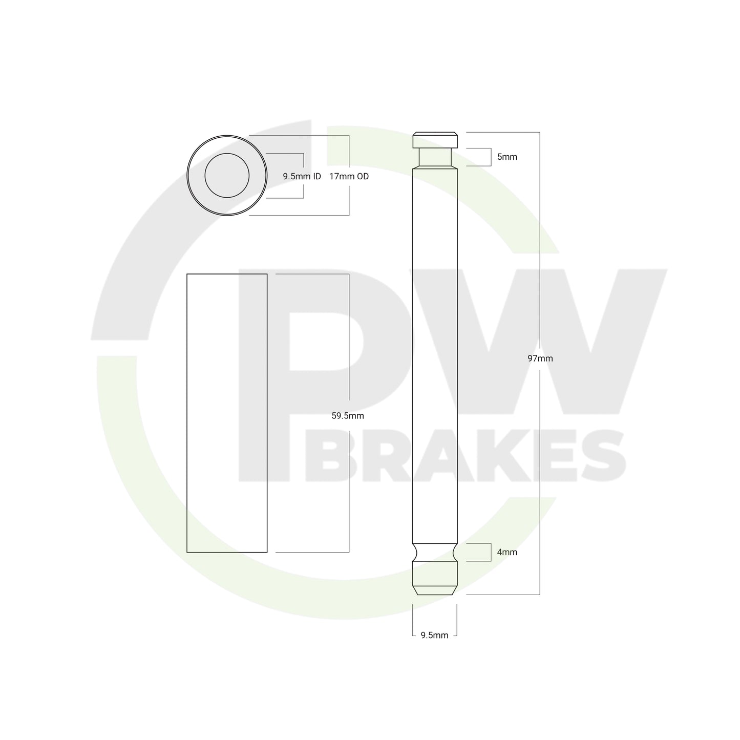PW2442 Caliper Kit Includes all parts to rebuild a PBR cast iron handbrake caliper.