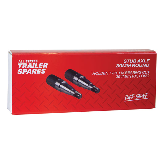 Stub Axles 39mm Round LM 10inch