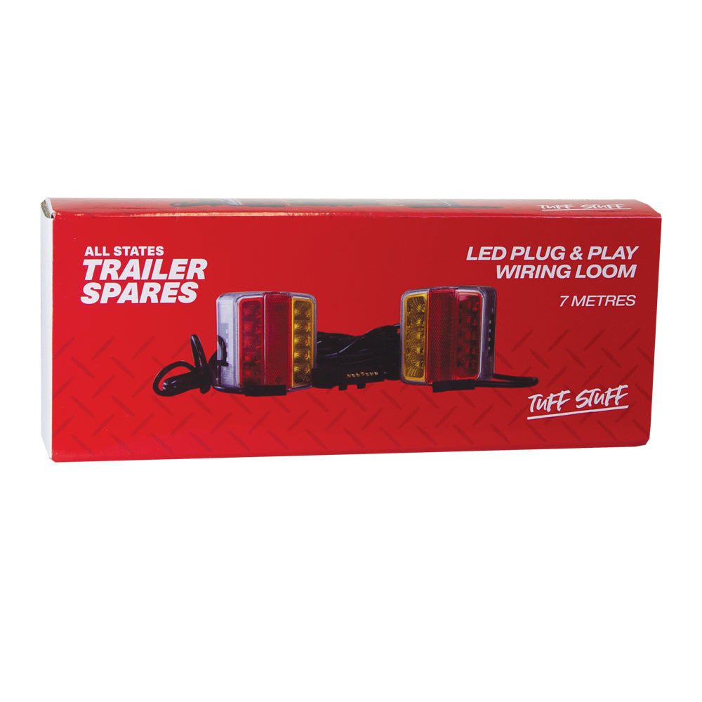 LED Plug and Play Wiring Loom 7 metres 7 Pin Flat Plug