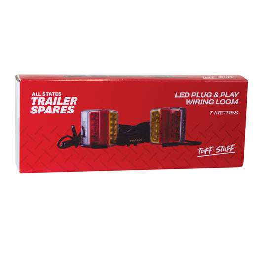 LED Plug and Play Wiring Loom 7 metres 7 Pin Flat Plug
