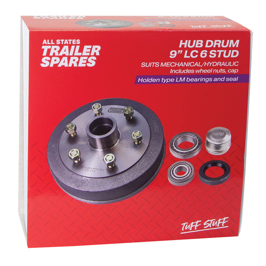 Landcruiser 6 Stud 9inch Hub Drum LM Bearings Seal & Cap