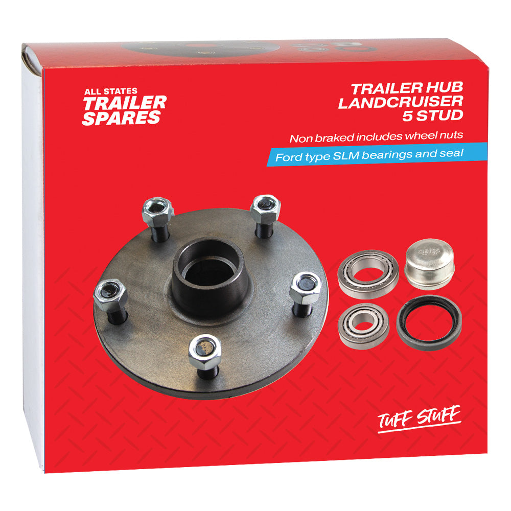 Landcruiser 5 Stud Lazy Black Hub SLM Bearings Seal & Cap