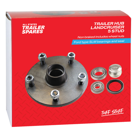 Landcruiser 5 Stud Lazy Black Hub SLM Bearings Seal & Cap