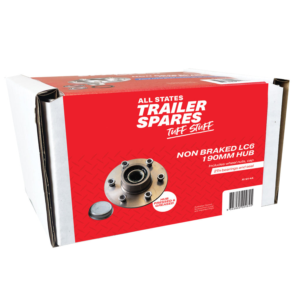 Landcruiser 6 Stud 2tn Lazy Black Hub w/2tn bearings