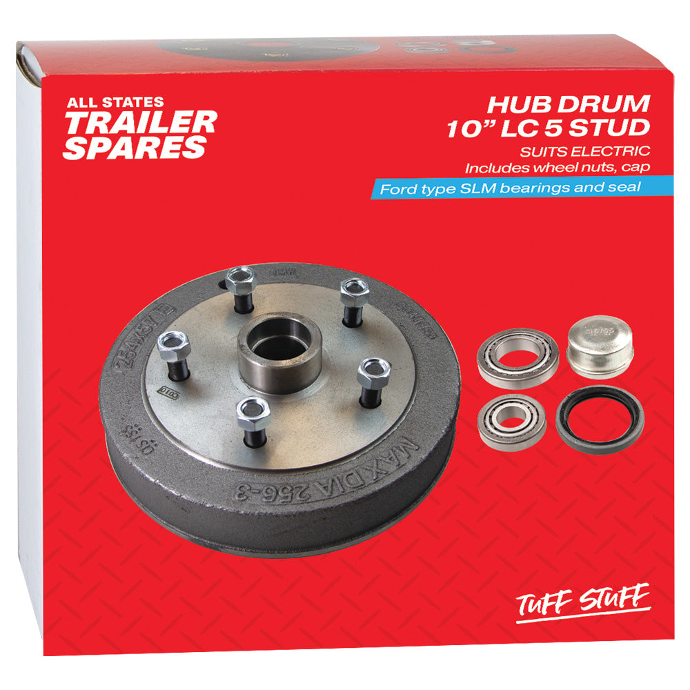 Landcruiser 5 Stud 10inch Hub Drum SLM Bearings Seal & Cap