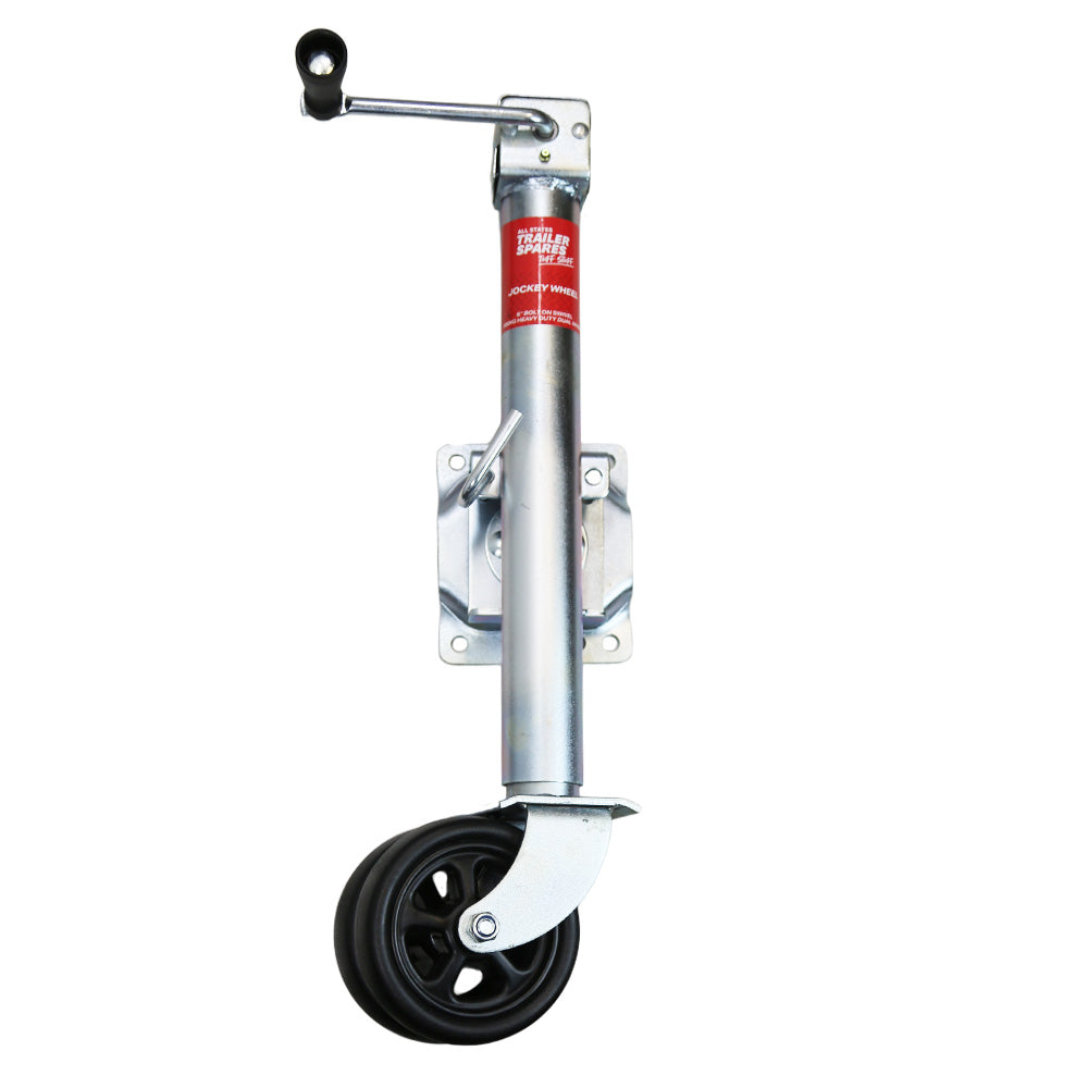 6inch Jockey Wheel Dual Mag Wheels Bolt On Clamp 680kg