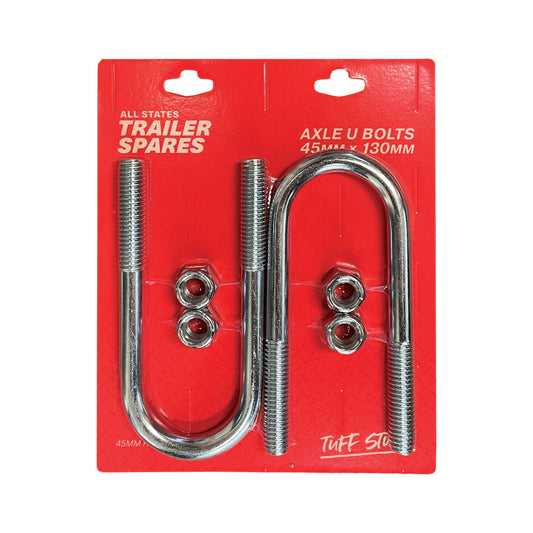 U Bolt 45mmx130mm Round inc Nut (2 per pack)