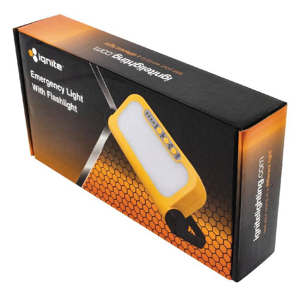 RECHARGEABLE LED TORCH & FLOOD LIGHT 560Lmns MAIN 280 Lumens