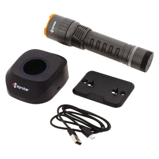 RECHARGEABLE LED TORCH WITH WIRELESS CHARGING 750 LUMENS
