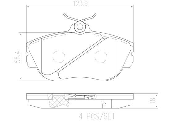 BREMBO BRAKE PAD - FRONT ford