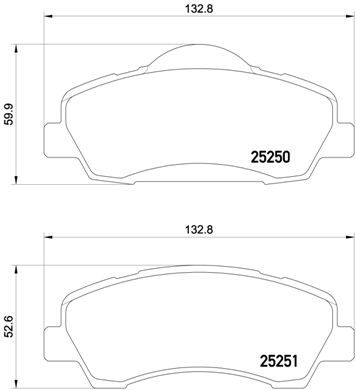 BREMBO BRAKE PAD - CIT/PUG FRONT