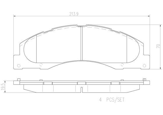 BREMBO BRAKE PAD - FORD FRONT