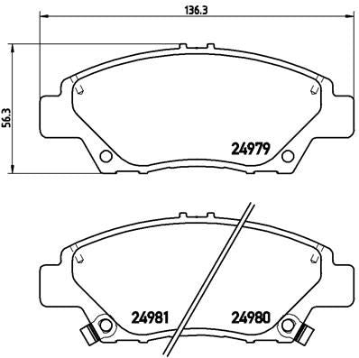 BREMBO BRAKE PAD - HONDA FRONT