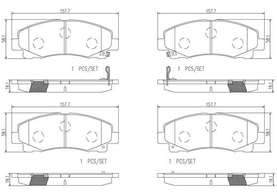 BREMBO BRAKE PAD - Honda front