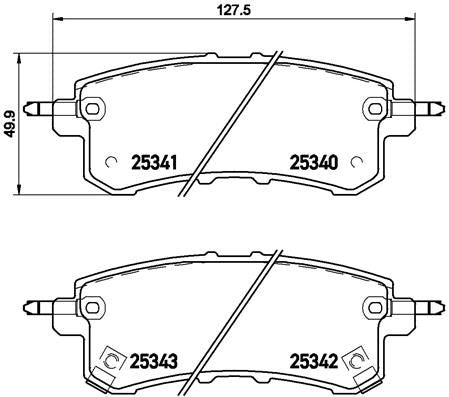 BREMBO BRAKE PAD - NISSAN REAR