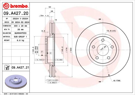 BREMBO BRAKE DISC - FORD FRONT