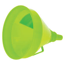 2PC HEAVY DUTY PLASTIC FUNNEL WITH FILTER 145mm x 380mm