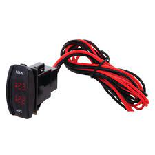 CONTOUR CARLING ROCKER DUAL VOLTMETER RED LED