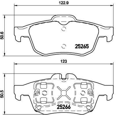 BREMBO BRAKE PAD - REAR MAZDA