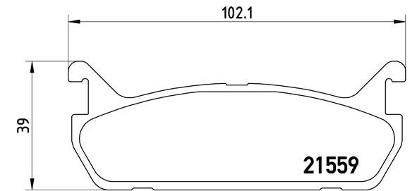 BREMBO BRAKE PAD - REAR