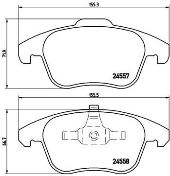 BREMBO BRAKE PAD - CIT/PUG FRONT