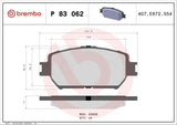 BREMBO BRAKE PAD - TOYOTA REAR