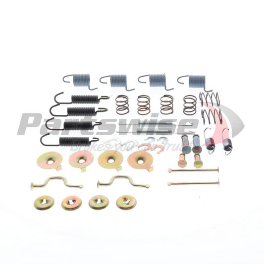 PW20143 Drum Brake Hardware Kit Suits Landcruiser handbrake. Axle kit without adjusters.