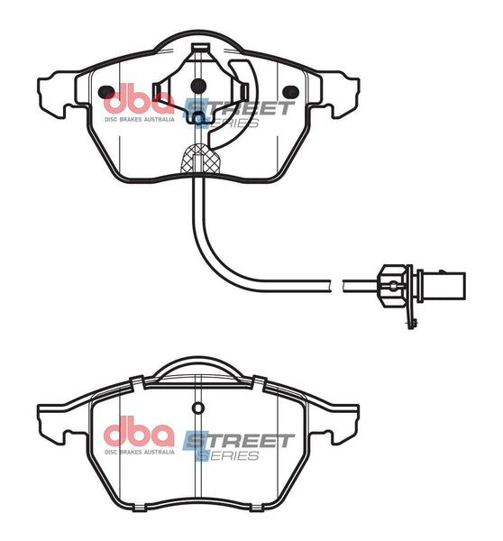 DBA SS STREET SERIES BRAKE PADS [ Audi/Skoda & VW 2001-2008 F ]