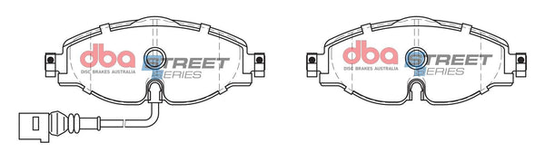 DBA SS STREET SERIES BRAKE PADS [ Audi TT/A3/Skoda Octavia/Volkswagon Golf/Tiguan 2012 - On F ]